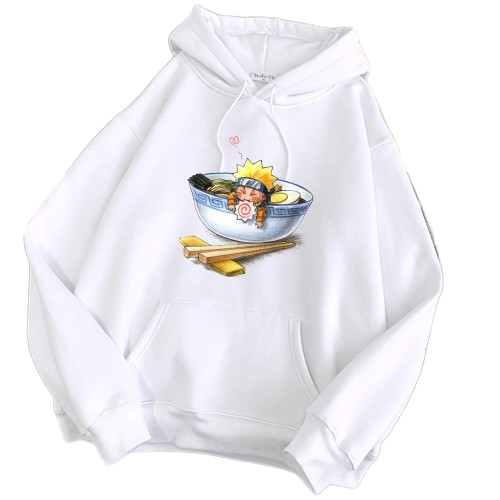 Anime - Streetwear - "CHIBI RAMEN" - Naruto Anime Oversized Hoodie | 5 Colors - Alpha Weebs