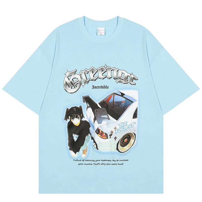 Anime - Streetwear - "THE FASTEST" - Anime T-shirt - Alpha Weebs