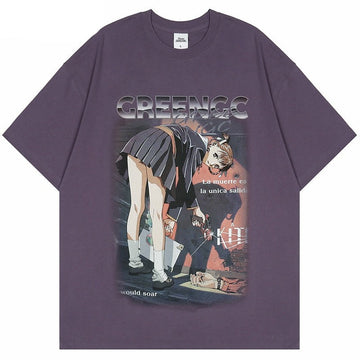 Anime - Streetwear - "GUN GIRL" - Anime T-Shirt | 3 Colors - Alpha Weebs