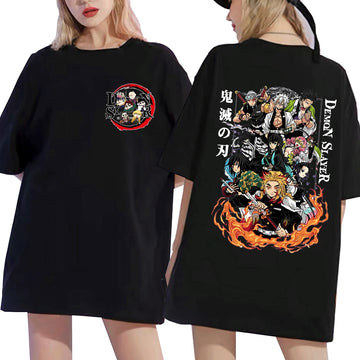 Anime - Streetwear - DS-Demon Slayer Anime Oversized T-Shirts | 6 Colors - Alpha Weebs