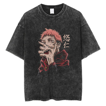 "LICK" - Jujutsu Kaisen Anime Vintage Washed Oversized T-Shirt