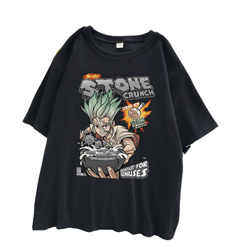"STONE CEREAL" - Dr. Stone Anime Oversized T-Shirt | 2 Colors