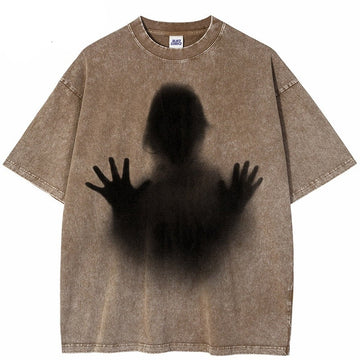 SOS Shadow - Bentai Anime Oversized Vintage Washed T-Shirts