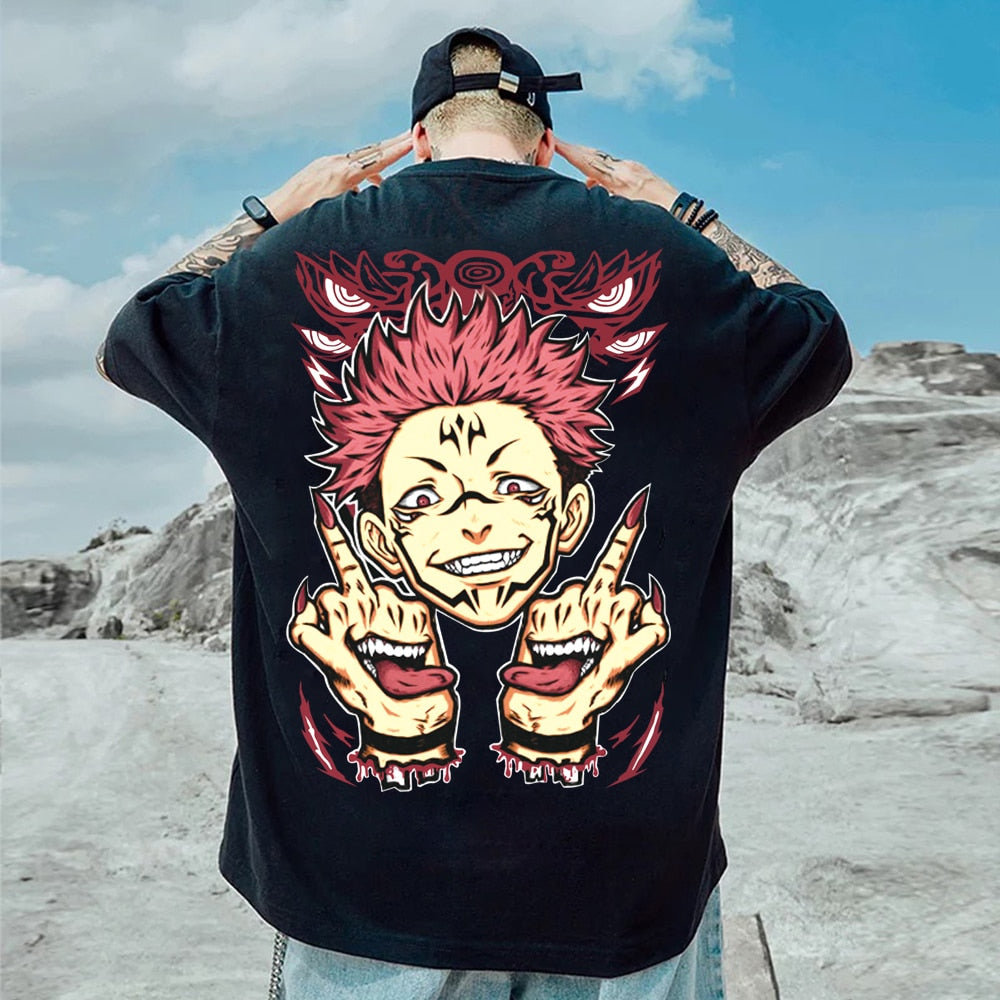 "LICKITY" - Jujutsu Kaisen Anime Sukuna Oversized T-Shirts | 5 Colors