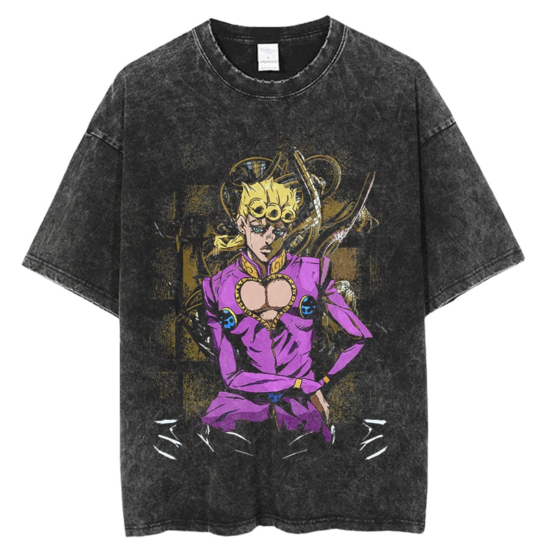 "DEVIL HEART" - JoJo's Bizarre Adventure Vintage Washed Anime T-Shirt