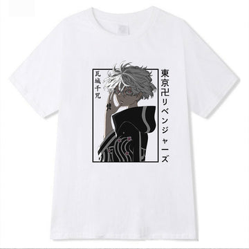 Anime - Streetwear - "Kawaragi Senju Graphic" - Tokyo Revengers Anime Oversized T-shirt | 2 Colors - Alpha Weebs