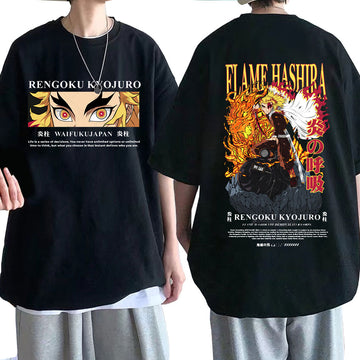 Anime - Streetwear - Rengoku Kyoujuro Demon Slayer Anime Oversized T-Shirts - Alpha Weebs