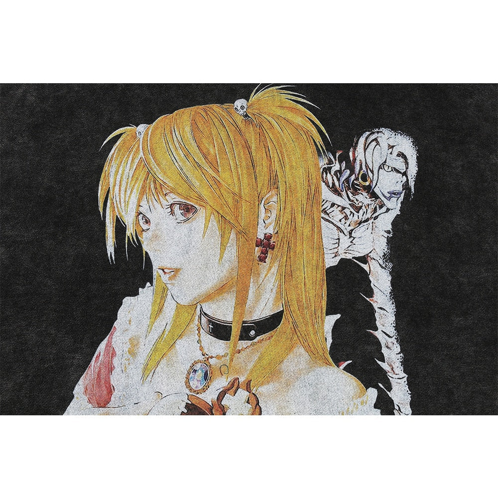 Anime - Streetwear - "MRS.KIRA" - Death Note Misa Anime Vintage Style Oversized Hoodie - Alpha Weebs