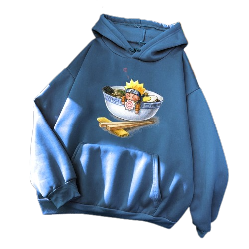 Anime - Streetwear - "CHIBI RAMEN" - Naruto Anime Oversized Hoodie | 5 Colors - Alpha Weebs