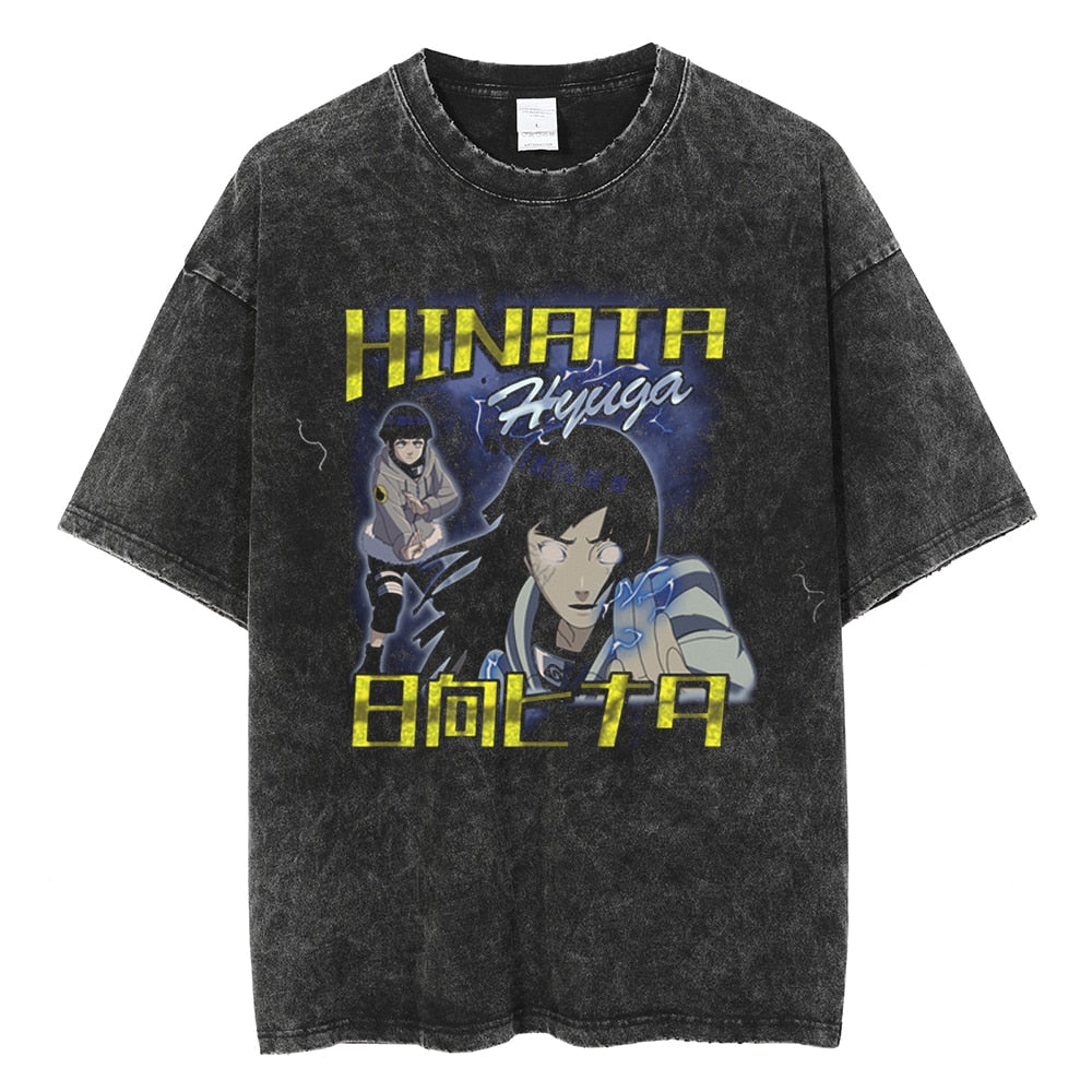 Anime - Streetwear - "PRINCESS BYAKUGAN" - Hinata - Naruto Anime Vintage Style T-Shirt - Alpha Weebs