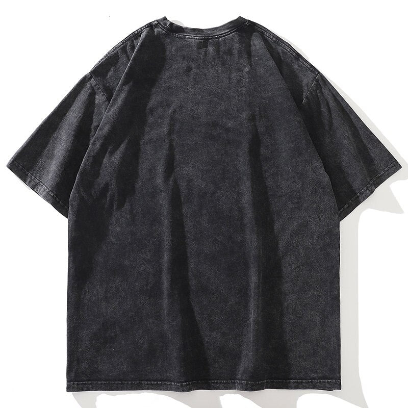 "CLASSIC H" - Bentai Anime Oversized Vintage Washed T-Shirt