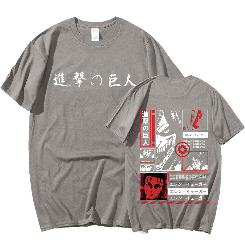 Anime - Streetwear - AOT- Eren Yeager Anime Oversized T-Shirt | 5 Colors - Alpha Weebs