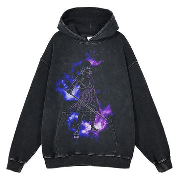 Anime - Streetwear - "Galaxy Sasuke" Anime Oversized Hoodies | 3 Option - Alpha Weebs