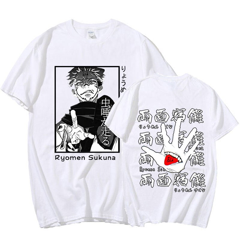 Anime - Streetwear - Sukuna Ryomen - Jujutsu Kaisen Anime Oversized T-Shirts | 4 Colors - Alpha Weebs