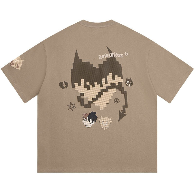 Anime - Streetwear - "PIXELATED DEVIL" - Gengar Gastly Pokemon Anime Oversized T-Shirt | 2 Colors - Alpha Weebs