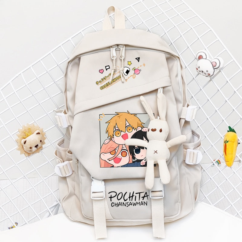 Anime - Streetwear - Special Division Kawaii - Chainsaw Man Anime Backpack | 2 Colors - Alpha Weebs