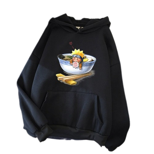 Anime - Streetwear - "CHIBI RAMEN" - Naruto Anime Oversized Hoodie | 5 Colors - Alpha Weebs