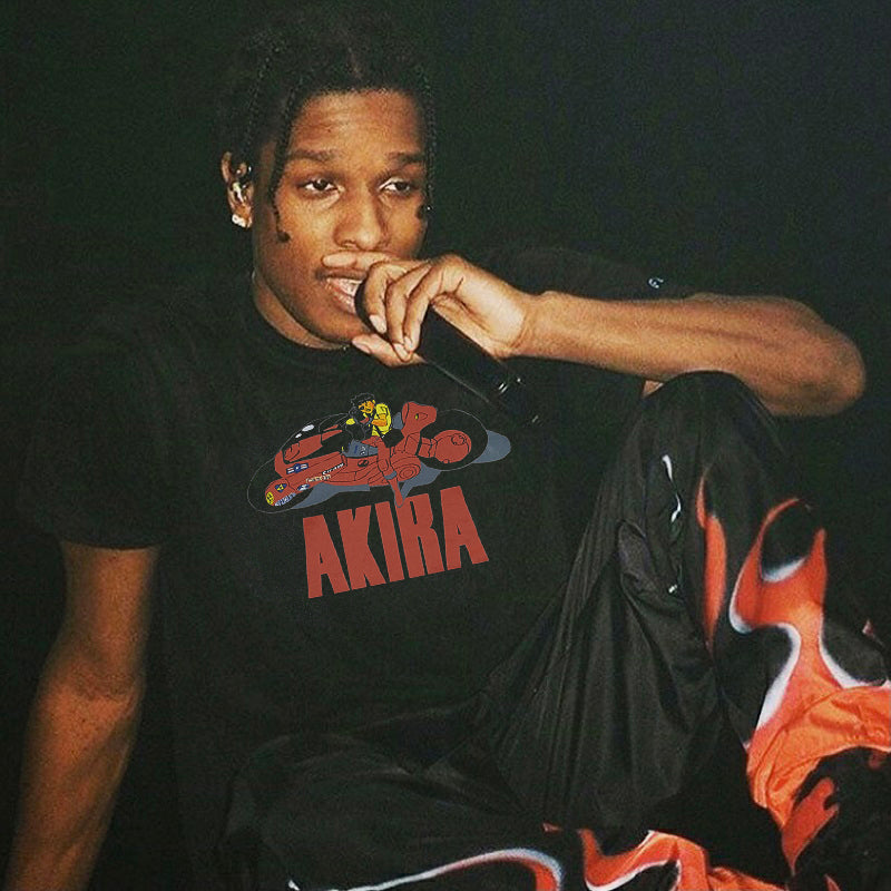 Anime - Streetwear - "MOTORCYCLE" - Akira Vintage Style Anime Oversized T-Shirt - Alpha Weebs