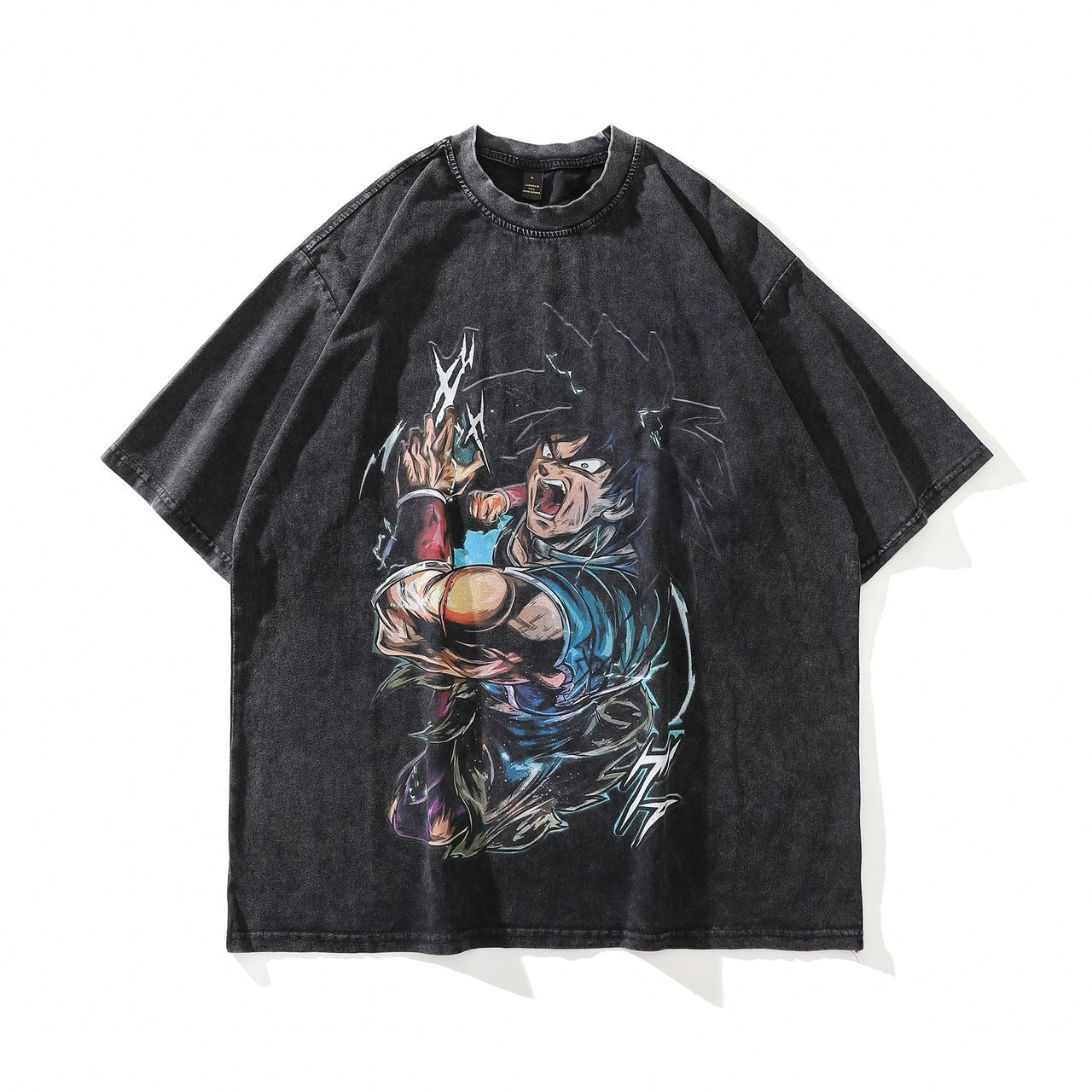 Anime - Streetwear - "GODFATHER" - DBZ Anime Bardock Oversized T-Shirts - Alpha Weebs
