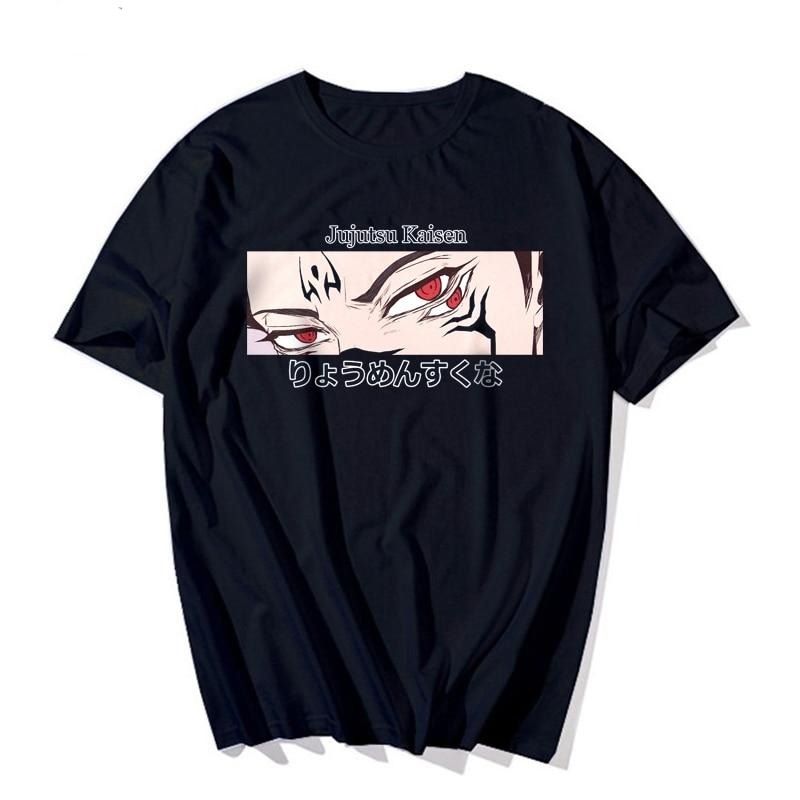 Anime - Streetwear - "CURSED EYES" - Jujutsu Kaisen Anime Oversized T-Shirt | 2 Colors - Alpha Weebs