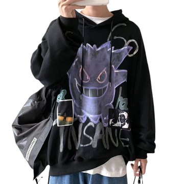 "GHOST" - Pokemon Anime Gengar Oversized Hoodie | 3 Colors