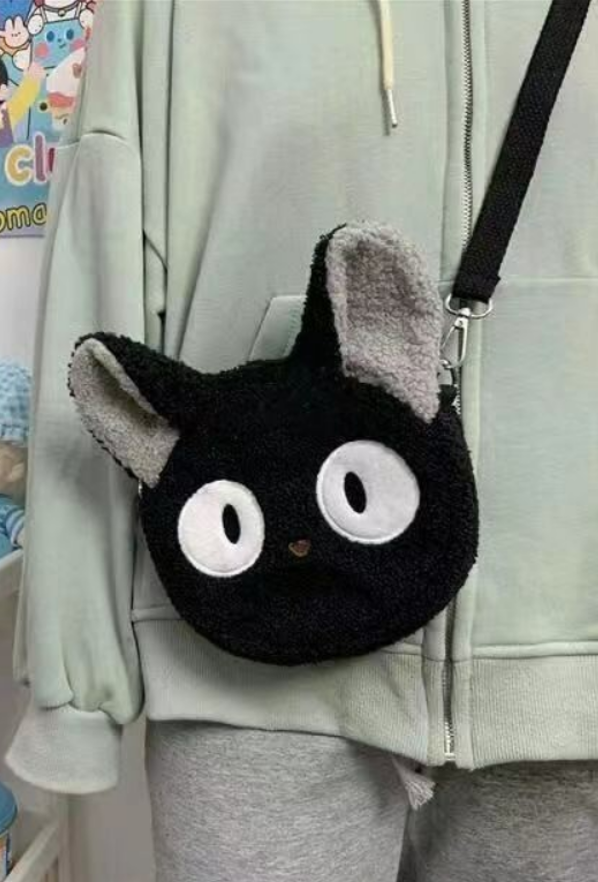 Anime - Streetwear - "JIJI CAT" - Studio Ghibli Anime Crossbody Bag - Alpha Weebs