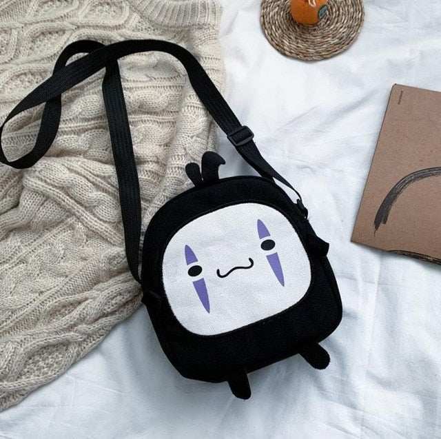 Anime - Streetwear - "NO FACE" - Spirited Away Anime Crossbody Bag | 2 colors - Alpha Weebs