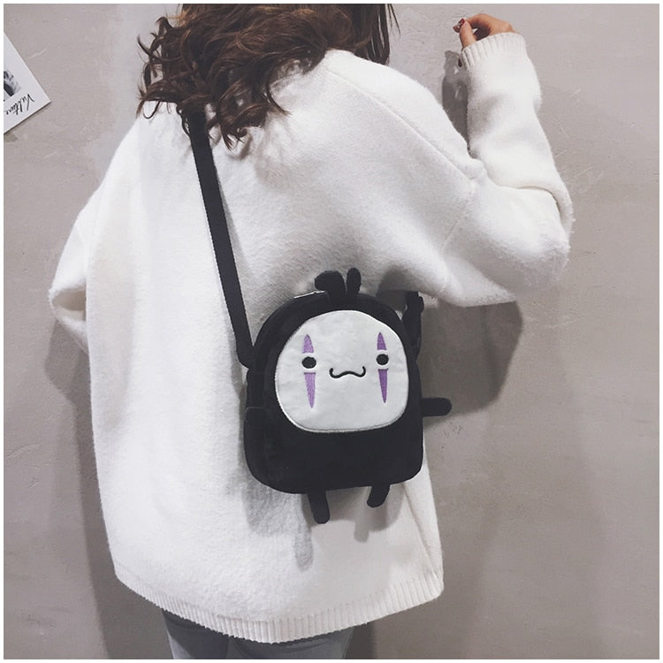 Anime - Streetwear - "NO FACE" - Spirited Away Anime Crossbody Bag | 2 colors - Alpha Weebs