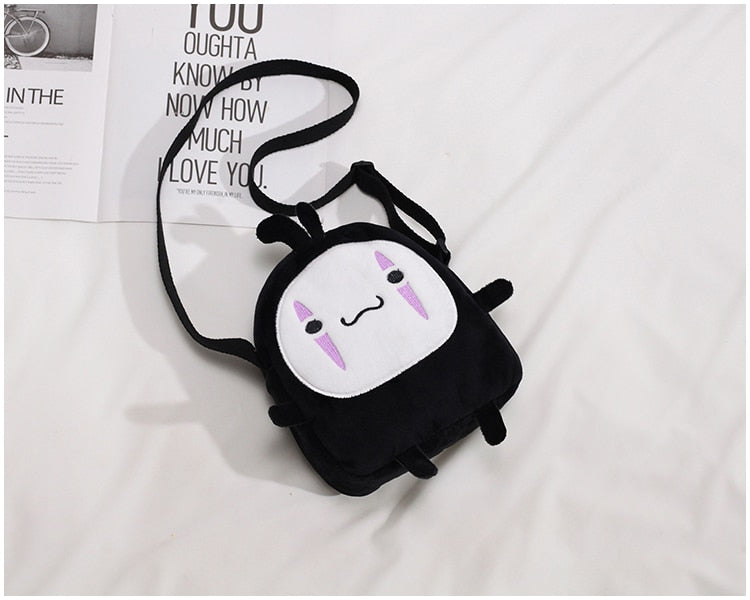 Anime - Streetwear - "NO FACE" - Spirited Away Anime Crossbody Bag | 2 colors - Alpha Weebs