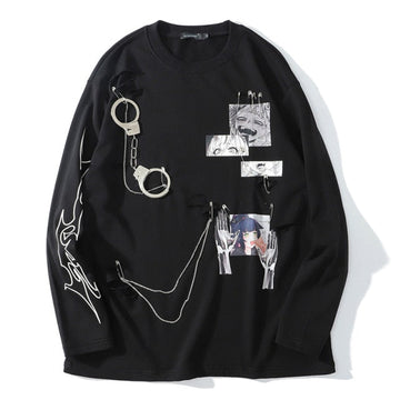 Anime - Streetwear - "HENTAI STREET" - Anime Oversized Sweatshirt | 2 Colors - Alpha Weebs