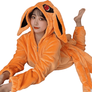 Anime - Streetwear - Kurama / Nine Tails Pajamas - Naruto Anime Onesie - Alpha Weebs