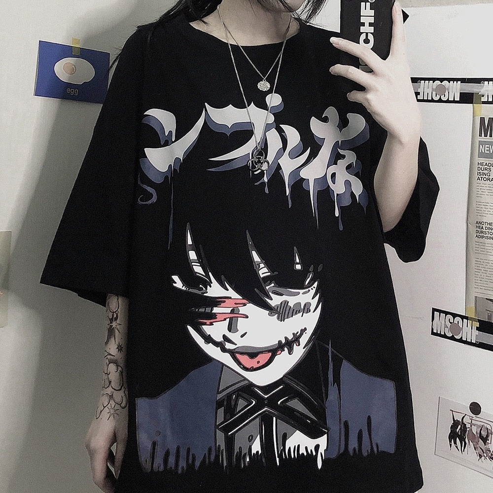 Anime - Streetwear - Kakegurui "Yumeko" Anime Oversized Sweatshirt | 2 Option - Alpha Weebs