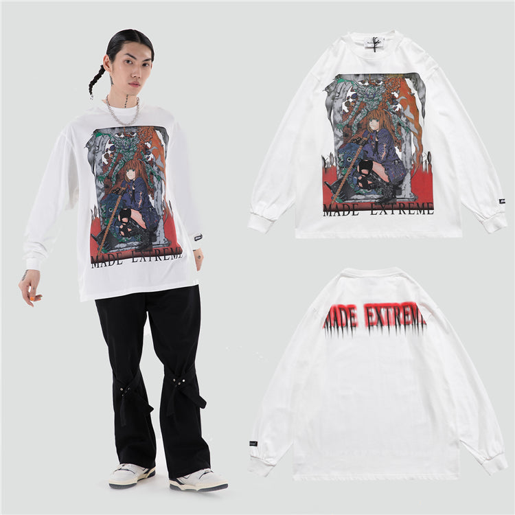 Anime - Streetwear - "STREET STYLE" - Death Note Anime Misa Amane Long-sleeve Shirt | 2 Colors - Alpha Weebs