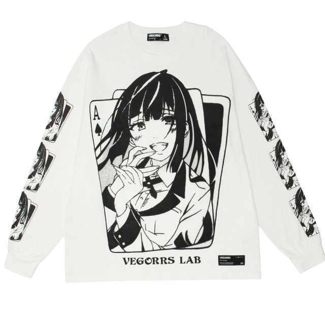 Anime - Streetwear - "A GIRL NAMED YUMEKO" - Kakegurui Anime Sweatshirts | 2 Colors - Alpha Weebs