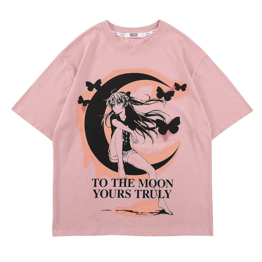 Anime - Streetwear - "TO THE MOON" - Anime Oversized T-Shirt | 3 Colors - Alpha Weebs