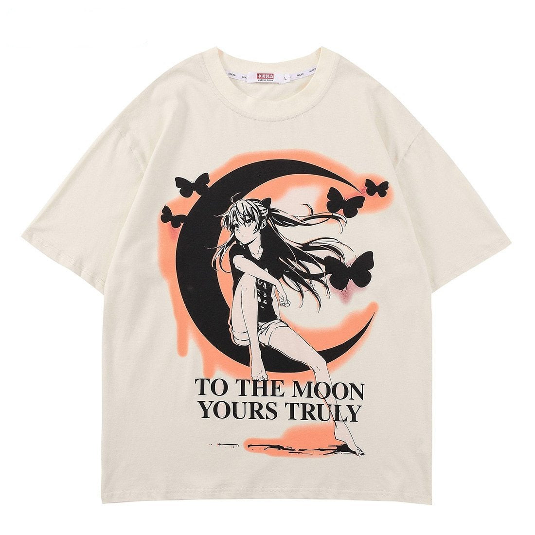 Anime - Streetwear - "TO THE MOON" - Anime Oversized T-Shirt | 3 Colors - Alpha Weebs