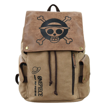 Mugiwara One Piece Anime Canvas Backpack