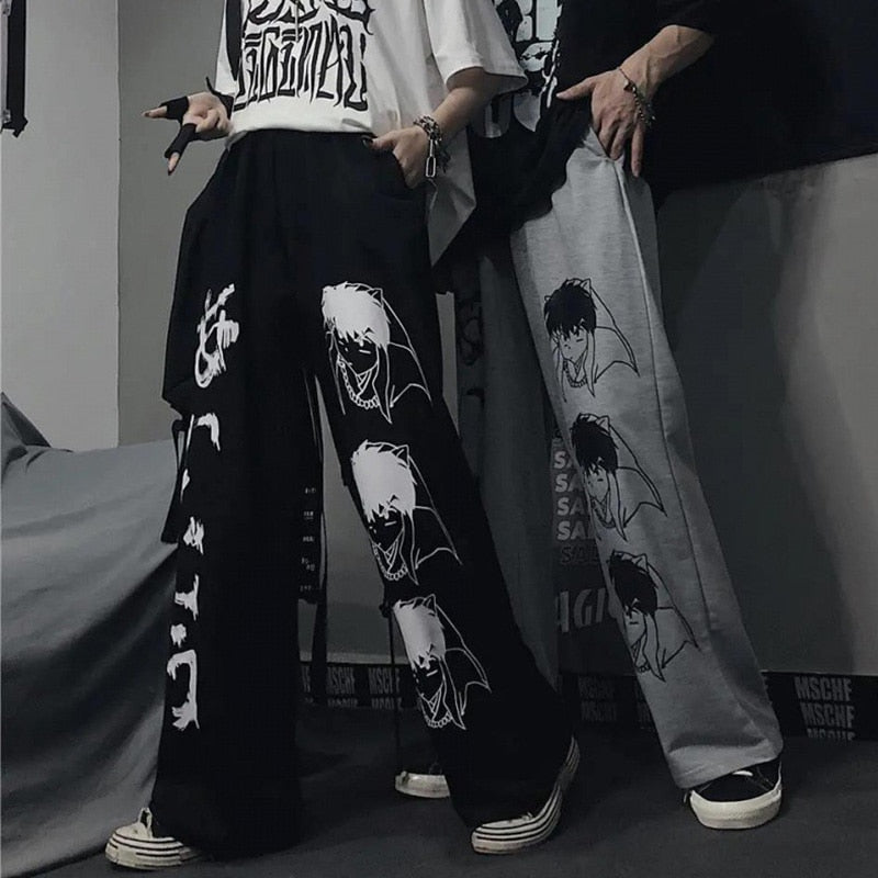 Anime - Streetwear - "MONOTONE INUYASHA" - Inuyasha Anime Pants | 2 Colors - Alpha Weebs