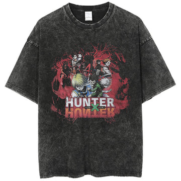 Anime - Streetwear - "Hunter x Hunter" - HxH Oversized Anime Vintage Style T-Shirt - Alpha Weebs