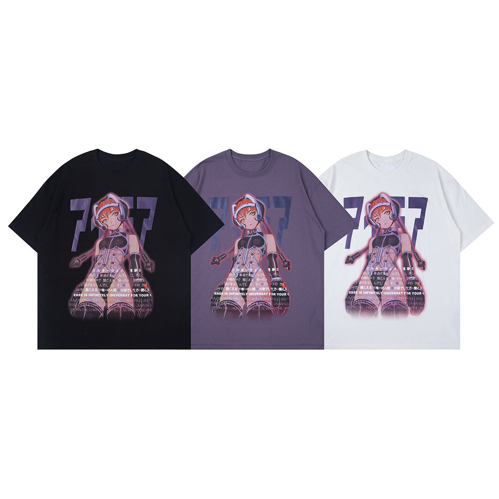 Anime - Streetwear - "H GIRL" - Kanji Anime T-Shirt | 3 Colors - Alpha Weebs