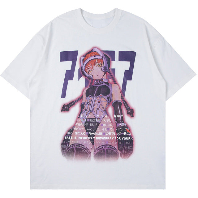 Anime - Streetwear - "H GIRL" - Kanji Anime T-Shirt | 3 Colors - Alpha Weebs